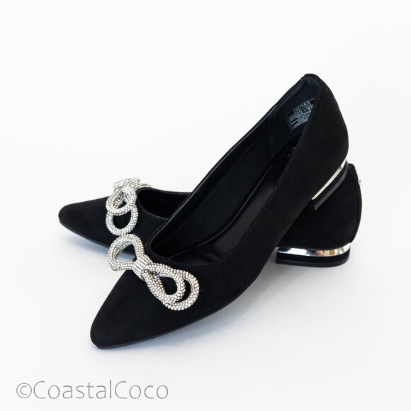 Jones New York Women's Quinnie Pointed Toe Suede Flats 7.5 Dress Office Preppy - Picture 1 of 11